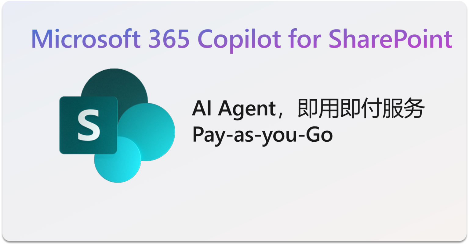 SharePoint Agent开启即用即付计费模型