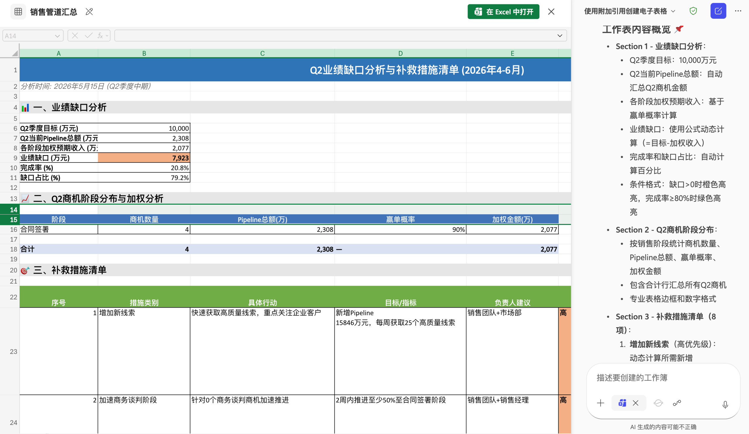 使用 Microsoft 365 Copilot 搭建“销售分析 Notebooks”：提升赢单率、缩短销售周期、优化预测准确性