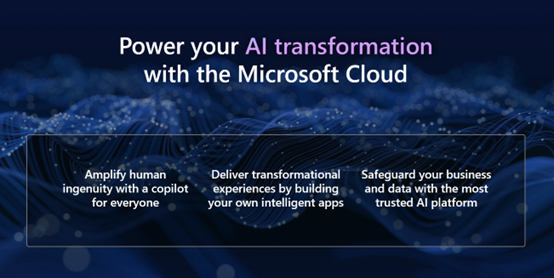 借助Microsoft Cloud为你的AI转型赋能